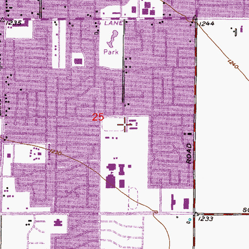 Topographic Map of Franklin East Elementary School, AZ
