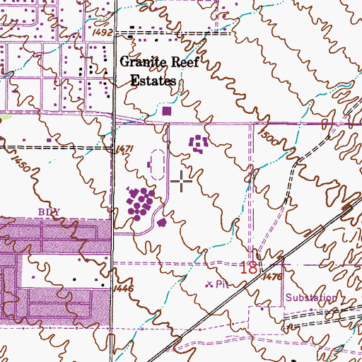 Topographic Map of Franklin Northeast Elementary School, AZ