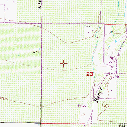 Topographic Map of Frontier Elementary School, AZ