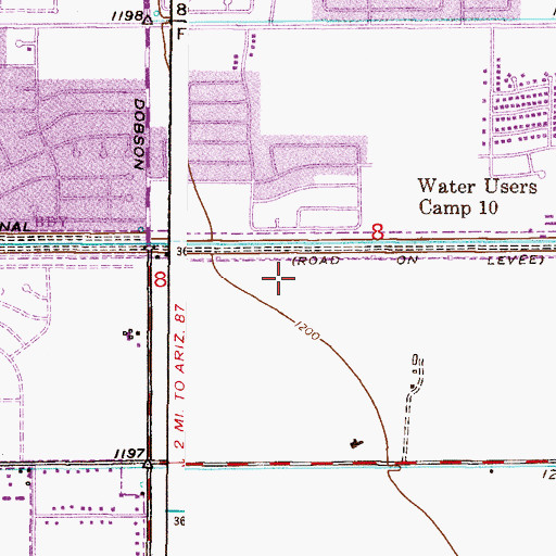 Topographic Map of Frost Elementary School, AZ