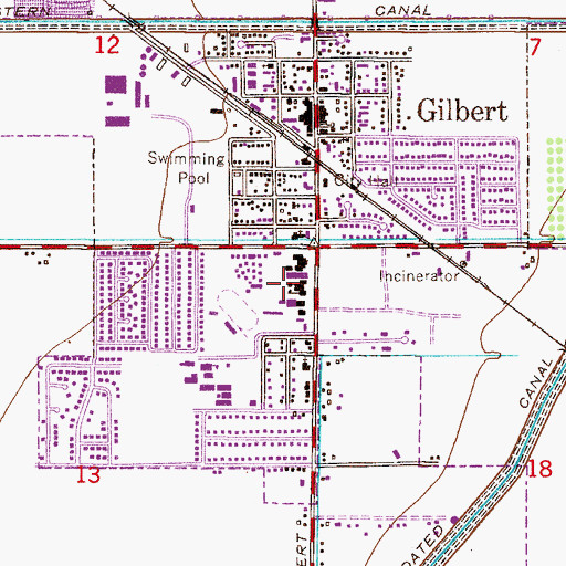 Topographic Map of G P S Junior High Learning Center, AZ