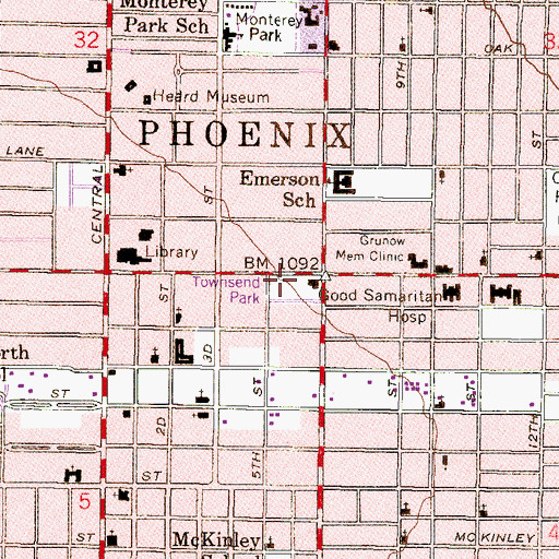 Topographic Map of Genesis Academy, AZ