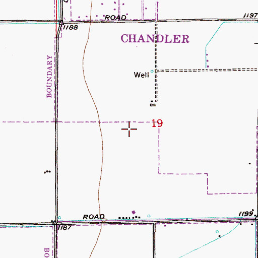 Topographic Map of Chandler Traditional Academy - Goodman, AZ