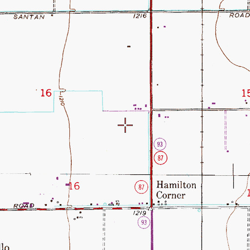 Topographic Map of Hamilton High School, AZ
