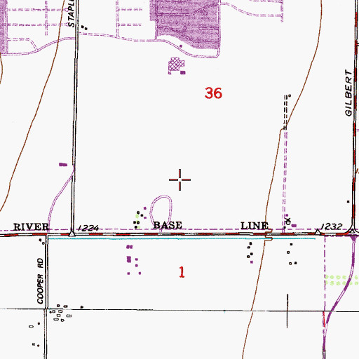 Topographic Map of Harris Elementary School, AZ