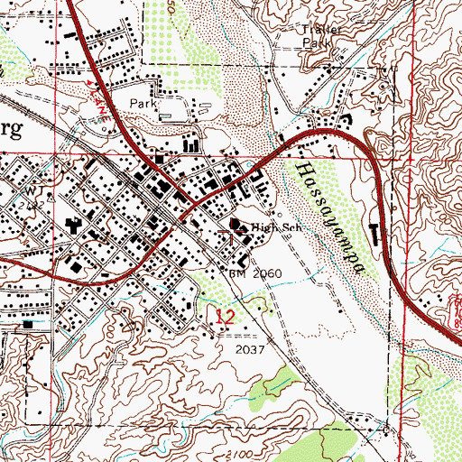Topographic Map of Hassayampa Elementary School, AZ