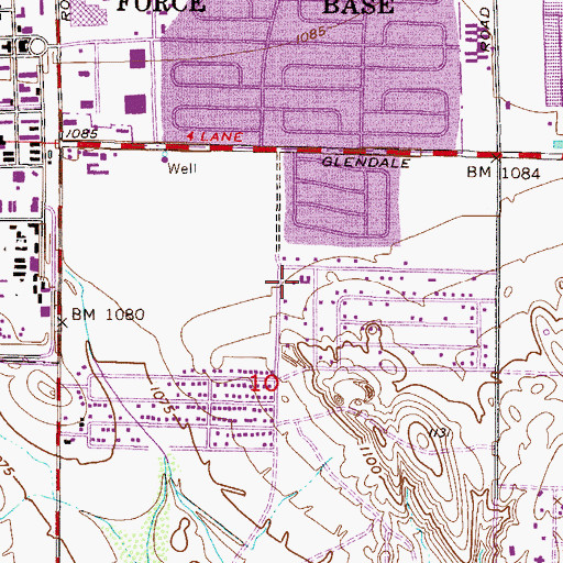 Topographic Map of Heritage Elementary School, AZ