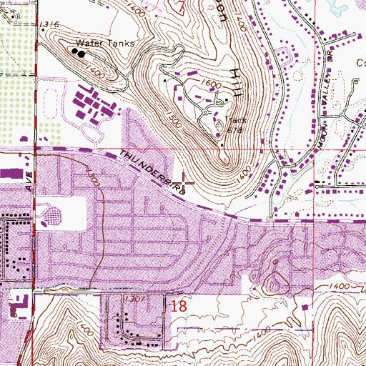 Topographic Map of Holy Cross Evangelical Lutheran School, AZ