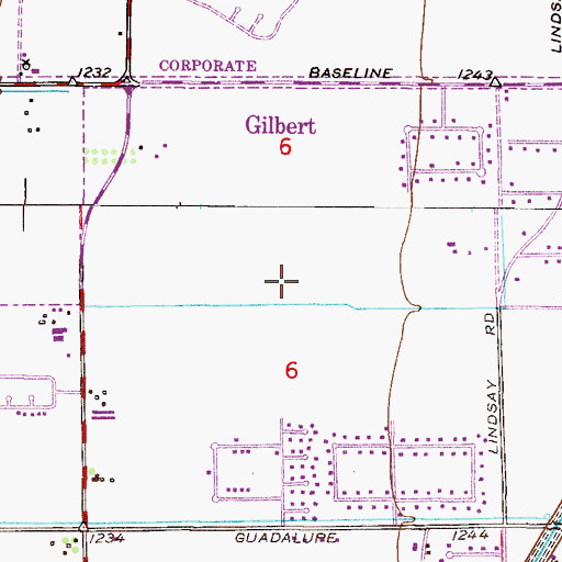 Topographic Map of Houston Elementary School, AZ