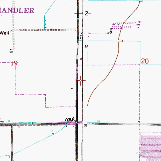 Topographic Map of Anderson Junior High School, AZ