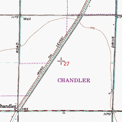 Topographic Map of Kyrene de la Mirada Elementary School, AZ