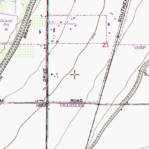 Topographic Map of Kyrene de las Manitas Elementary School, AZ