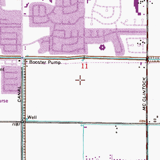Topographic Map of Kyrene de los Ninos Elementary School, AZ