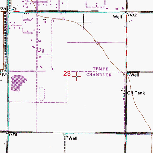 Topographic Map of Kyrene del Cielo Elementary School, AZ