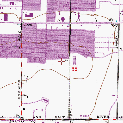 Topographic Map of Learning Crossroads Basic Academy, AZ