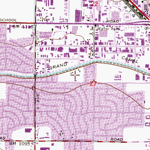 Topographic Map of Lela Alston Elementary School, AZ