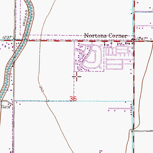 Topographic Map of Chandler Traditional Academy - Humphrey Campus, AZ