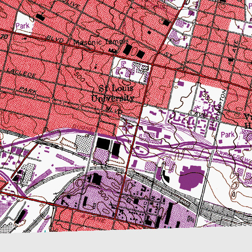 Topographic Map of Reinert Hall, MO