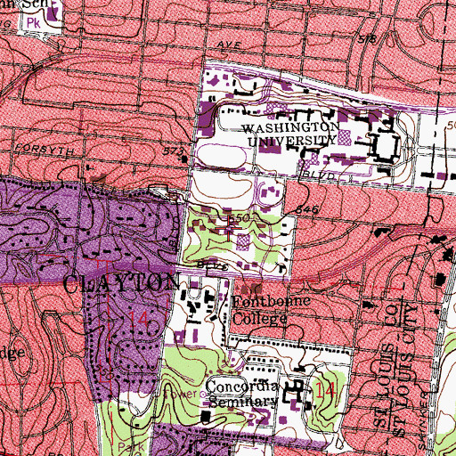 Topographic Map of Rubelmann House, MO