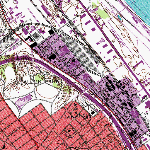 Topographic Map of Saint Louis Fire Department - Engine House 20, MO