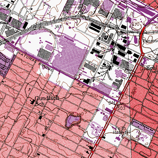 Topographic Map of Saint Louis Fire Department - Engine House 24, MO