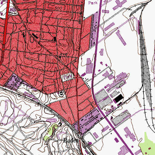 Topographic Map of Saint Louis Fire Department - Engine House 33, MO