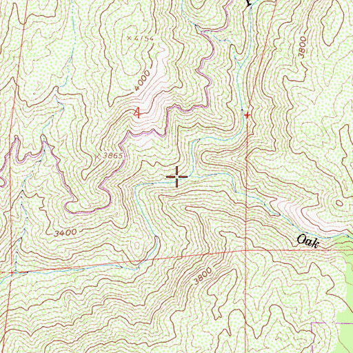 Topographic Map of Oak Valley Creek, CA