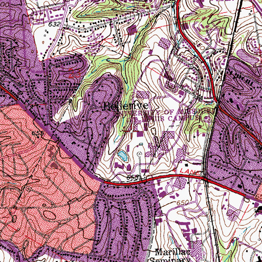 Topographic Map of Saint Louis Mercantile Library, MO