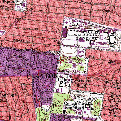 Topographic Map of Shanedling House, MO