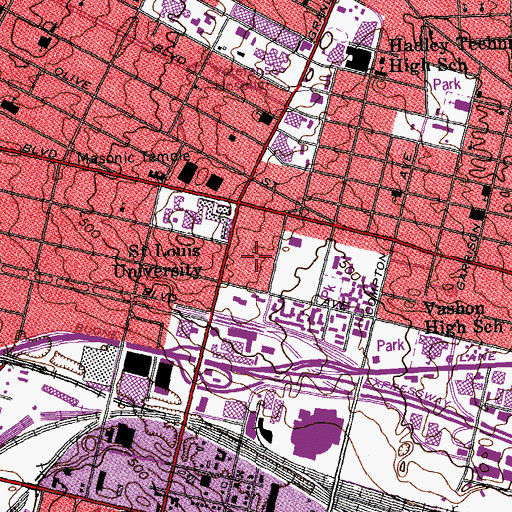 Topographic Map of Shannon Hall, MO