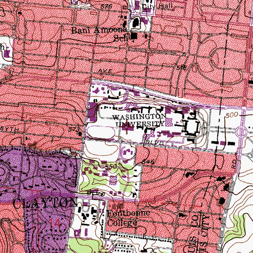 Topographic Map of Simon Hall, MO