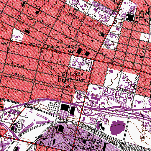 Topographic Map of Simon Recreation Center, MO