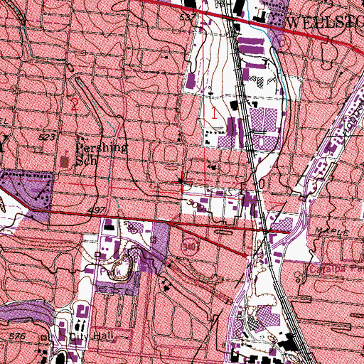 Topographic Map of Sutter Social Services Center, MO