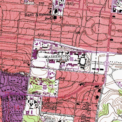 Topographic Map of Umrath Hall, MO