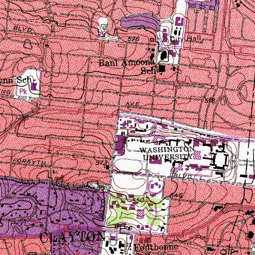 Topographic Map of Village House, MO