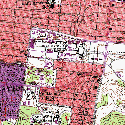 Topographic Map of Whittemore House, MO