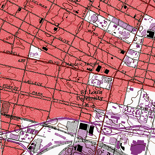 Topographic Map of Xavier Hall Annex, MO
