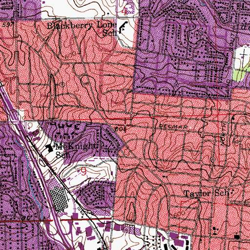 Topographic Map of Aish Hatorah Saint Louis Center of Jewish Studies, MO