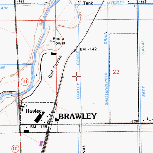 Topographic Map of Oakley Canal, CA