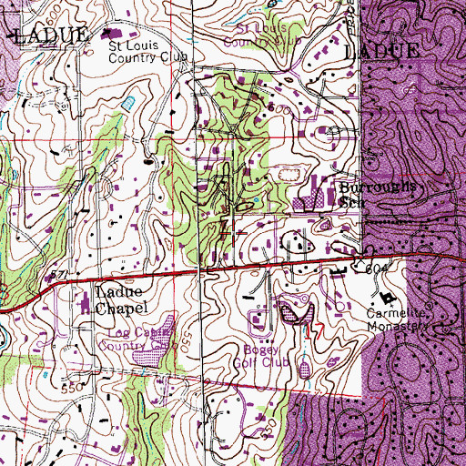 Topographic Map of Annunziata Catholic Church, MO