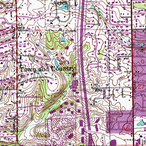 Topographic Map of Assumption Greek Orthodox Church, MO