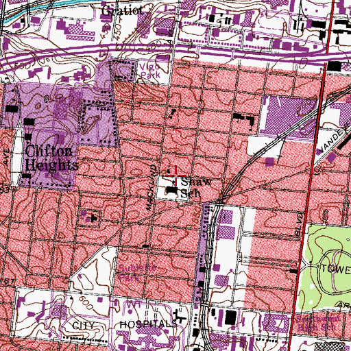 Topographic Map of Bansuk Baptist Church, MO
