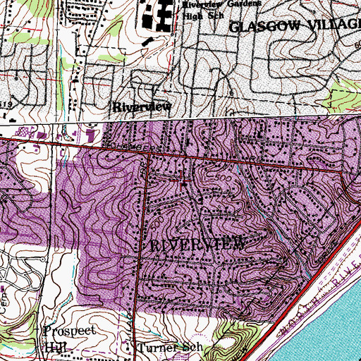Topographic Map of Berea Lutheran Church, MO