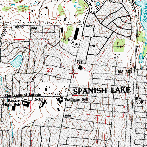 Topographic Map of Bethany-Peace United Church of Christ, MO