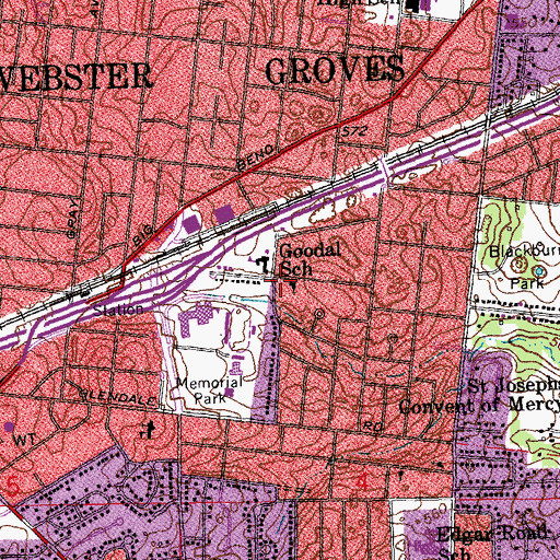 Topographic Map of Bethel Community Church, MO