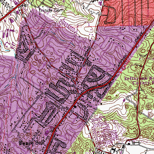 Topographic Map of Bethel Tabernacle United Pentecostal Church, MO