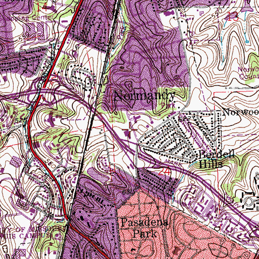 Topographic Map of Bethesda Temple Church, MO