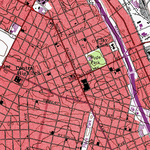 Topographic Map of Bethlehem Lutheran Church, MO
