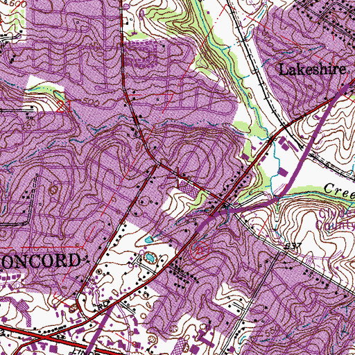 Topographic Map of Bible Chapel, MO