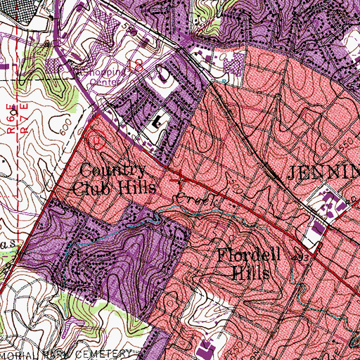 Topographic Map of Brotherly Love Christian Assembly, MO